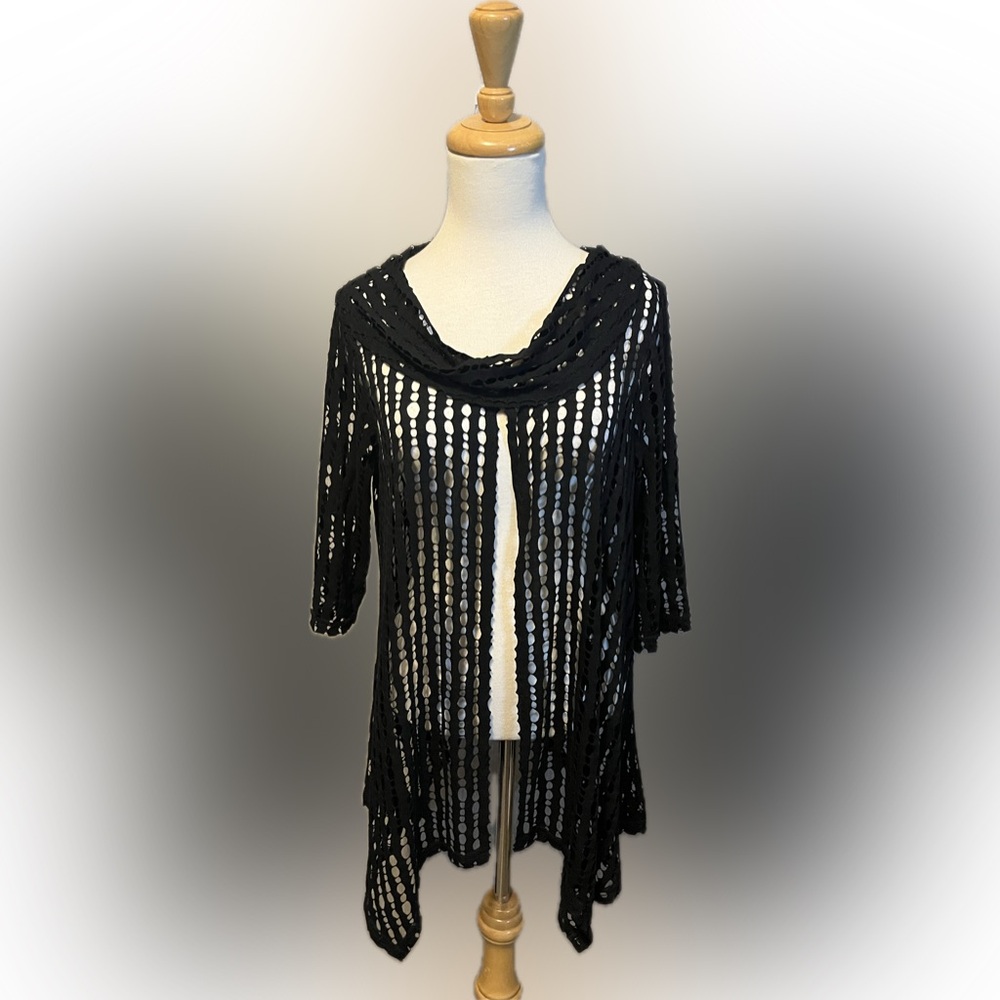 Yushi Open-Front Cowl Neck Cardigan size M